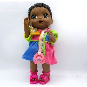 Baby Alive 2016 Hasbro Doll With Painted Face Colorful Outfit Accessories & Pink